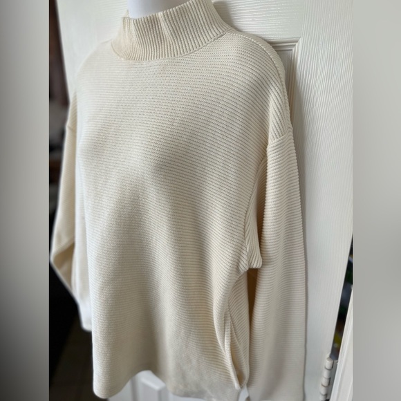 Madewell Cream Ribbed Knit Blouse - Picture 2 of 11
